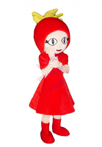HOT Cute Adult lovely red girl mascot fancy dress costumes Halloween cartoon party costumes adult size