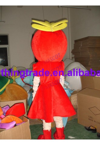 HOT Cute Adult lovely red girl mascot fancy dress costumes Halloween cartoon party costumes adult size
