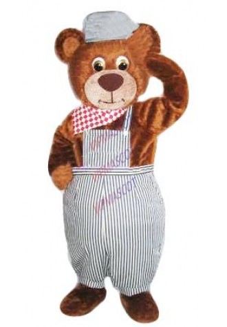 Hot sale Cute Character Adult lovely cute wear hat bear Mascot Costume fancy dress Halloween party costume