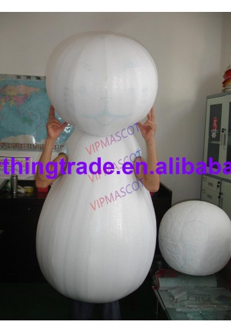 New arrival Foam Adult lovely big white doll mascot fancy dress costumes Halloween cartoon party costumes