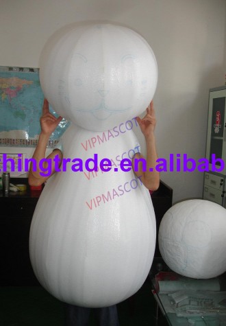 New arrival Foam Adult lovely big white doll mascot fancy dress costumes Halloween cartoon party costumes