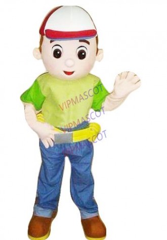 New arrival Cartoon Character Adult Lovely Builder Bob Mascot Costume PARTY