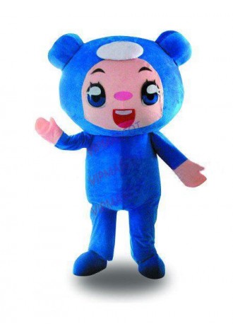 Hot sale Cute Cartoon Character Adult lovely blue telecom bady Mascot Costume fancy dress Halloween party costume