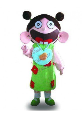 Hot sale Foam Cartoon Character Adult lovely big mouth girl Mascot Costume fancy dress Halloween party costume