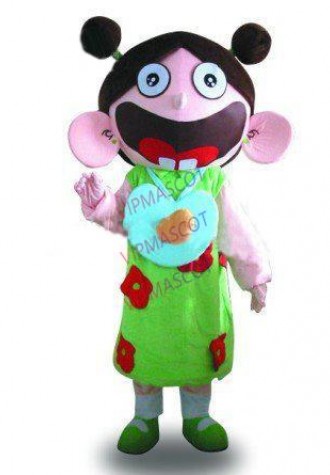 Hot sale Foam Cartoon Character Adult lovely big mouth girl Mascot Costume fancy dress Halloween party costume