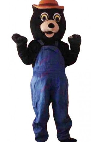 New arrival Cute Cartoon Character Professional New Black Bear Mascot Costume Fancy Dress Adult Size