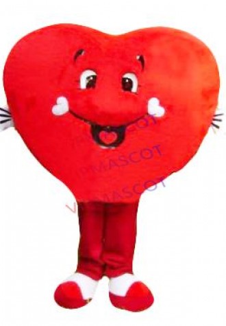 Hot selling Cute Adult cute Red HEART MASCOT COSTUME VALENTINES DAY Fancy Dress Cartoon Character Outfit Suit