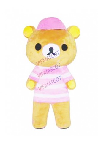 Hot sale Cute Cartoon Character Adult Limited Edition Deluxe Pink Rilakkuma Dress cosplay Halloween  Party Costume
