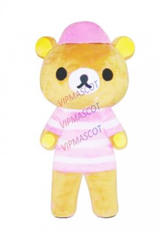Hot sale Cute Cartoon Character Adult Limited Edition Deluxe Pink Rilakkuma Dress cosplay Halloween  Party Costume