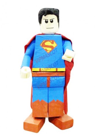 block bricks SUPERMAN mascot mascot cartoon character fancy dress carnival costume anime theme wholesale free shipping