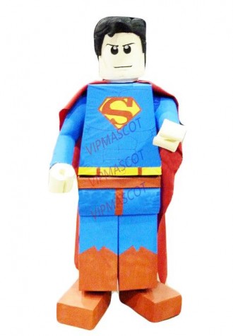 block bricks SUPERMAN mascot mascot cartoon character fancy dress carnival costume anime theme wholesale free shipping