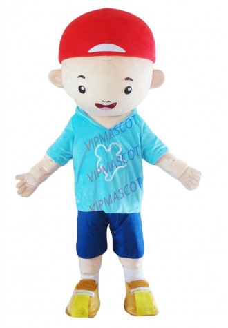 Latest high quality Adult cartoon lovely red hat boy mascot costume fancy dress Christmas party costume Holiday special clothing