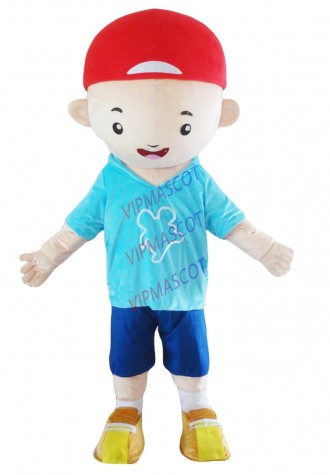 Latest high quality Adult cartoon lovely red hat boy mascot costume fancy dress Christmas party costume Holiday special clothing