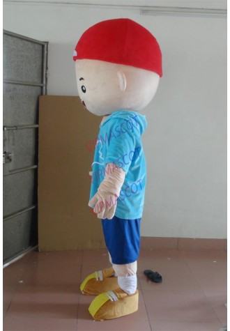 Latest high quality Adult cartoon lovely red hat boy mascot costume fancy dress Christmas party costume Holiday special clothing