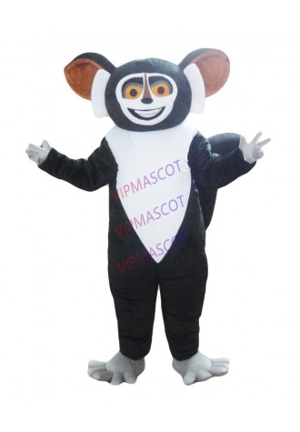 Lovely Black Koala Bear Koala Mascot Costume With Black Round Big Nose Big Head Black Short Arms Legs Adult Size free shipping