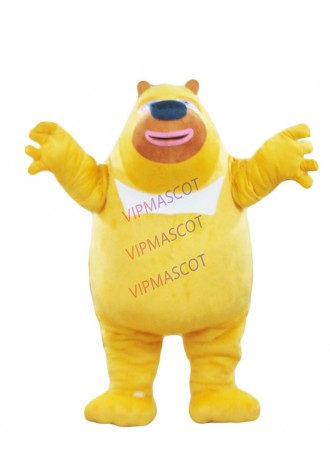 Yellow Bear Mascot Costume high quality Bear costume for Adult Bear mascot clothing free shipping