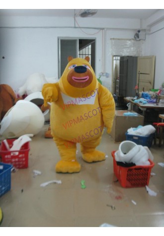 Yellow Bear Mascot Costume high quality Bear costume for Adult Bear mascot clothing free shipping