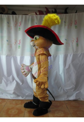 Adult Puss The Boots Cat Mascot costume Party Costumes Carnival Costumes Fancy Dress Costumes for Halloween party event