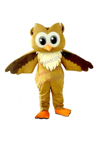 Big Brown Owl Mascot Costume Outfit Cosplay Party Dress Adult Size Free Shipping