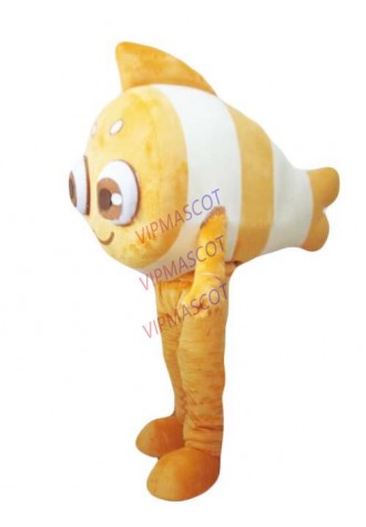 Cute Anime Cosply Costumes Orange Clownfish Fish Mascot Costume Adult Fish Theme Carnival Mascotte Fancy Dress Kits 1984