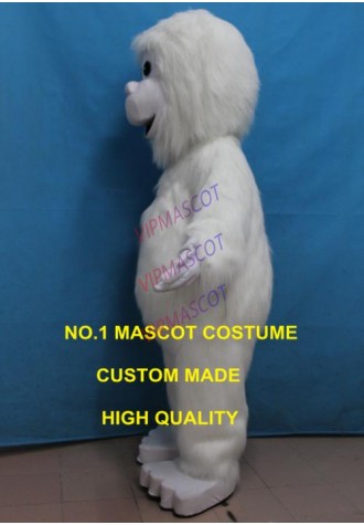 New Anime Cosply Costumes White Monkey Yeti Mascot Costume Adult Cartoon Character Yeti Theme Carnival Mascotte Fancy Dress 1879