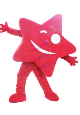 Newest Custom Hot Sale Happy Red Star Mascot Costume Star Theme Anime Cosplay Carnival Birthday Party Mascotte  Fancy Dress 1981