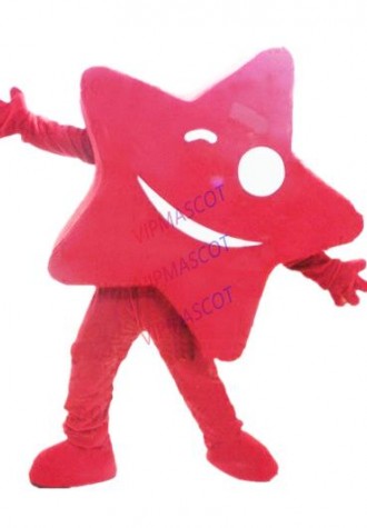Newest Custom Hot Sale Happy Red Star Mascot Costume Star Theme Anime Cosplay Carnival Birthday Party Mascotte  Fancy Dress 1981