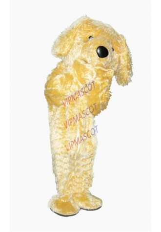 Wholesale Cute Yellow Puppy Doggy Mascot Costume Adult Cartoon Dog Theme Anime Cosply College Costumes Fancy Dress Mascotte1847