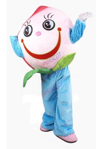 pink peach mascot costume with big smile cartoon peach fruit theme adult size free ship fast delivery fancy dress kits 2563