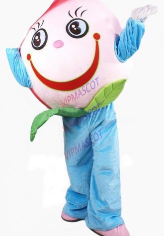 pink peach mascot costume with big smile cartoon peach fruit theme adult size free ship fast delivery fancy dress kits 2563