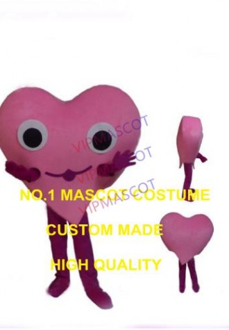 New Custom Valentine',s Day Pink Hear Mascot Costume Adult Red Heart Theme Anime Cosply Carnival Birthday Party Mascotte 1958