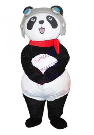 Pilot panda mascot costume custom cartoon character cosplay adult size carnival costume 3118