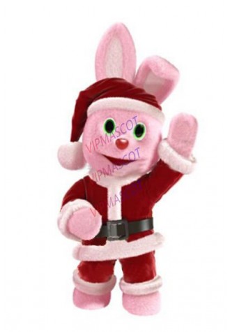 pink Christmas bunny mascot costume adult size hot sale new XMAS RABBIT pet theme anime cosplay costumes carnival fancy 2929