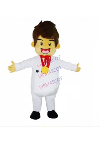 Gold Medal chef mascot costume adult size new custom cartoon cooker people theme anime cosplay costumes carnival fancy 2950