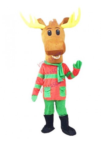 Christmas Reindeer Moose Mascot Costume Cartoon deer Anime Cosplay Costumes Carnival Fancy Dress 3006