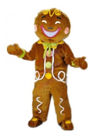 Gingerbread Biscuit Mascot Costume adult size Christmas promotion gingersnap gingersnut Gingerbread cookie food theme 2982