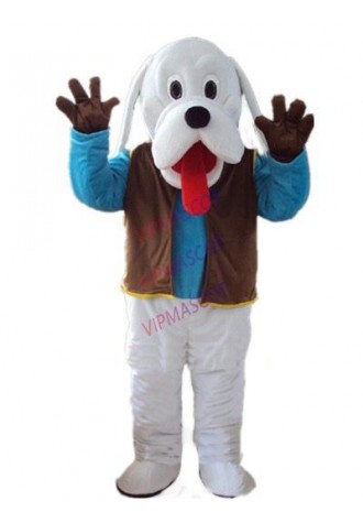 white dog mascot costume wholesale hot sale popular cartoon dog theme anime cosplay costumes carnival fancy dress 3075
