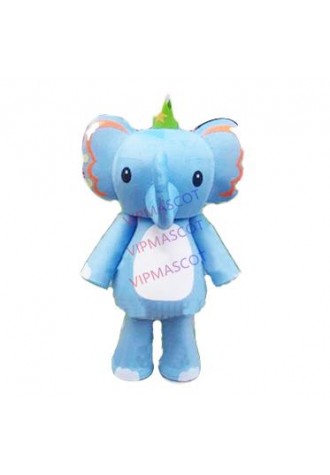 blue elephant mascot costume cute elephant custom adult size cartoon character cosplay carnival costume 3356