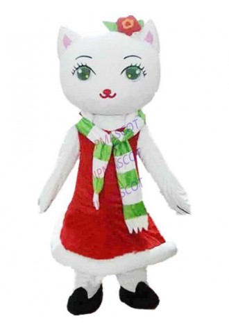 cute cat mascot costume red cat custom cartoon character adult size cosplay carnival costume 3225