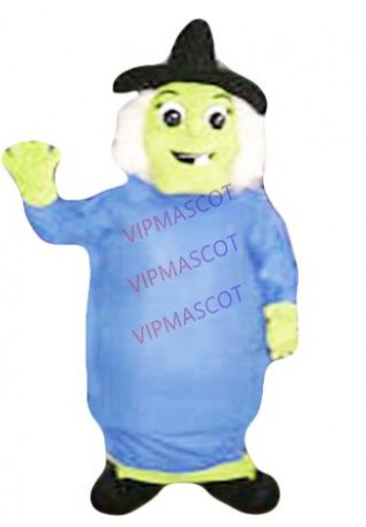 Professional Blue witch Mascot Costume Adult Size Classic Party Costumes Fancy Dress Suit Free Shipping