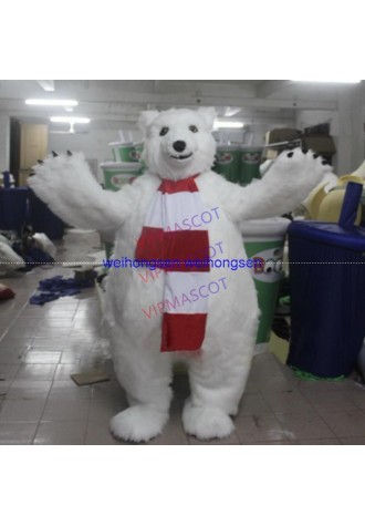 EVA Material Helmet simulation Polar bear Mascot Costumes Cartoon Apparel Birthday party Masquerade 990