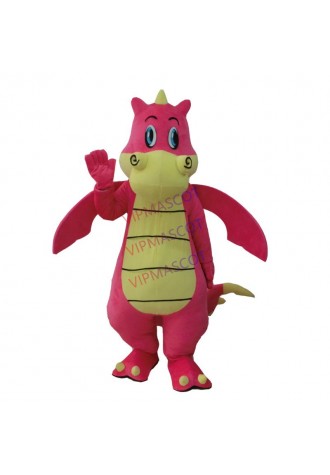 Cartoon Dragon Dinosaur Mascot Costume Carnival Festival Party Dress Outfit for Adult