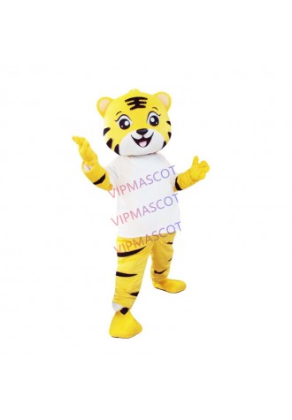 Tiger Adult Mascot Costume Lovely King Tiger Mascot Cartoon Apparel Fancy Dress Christmas Cosplay for Halloween party event
