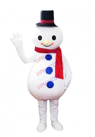 High Quality Sale Christmas Snowman Mascot Costume Christmas Party Stage Performance Mascot Costume Adult Size Free Shipping