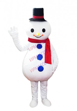 High Quality Sale Christmas Snowman Mascot Costume Christmas Party Stage Performance Mascot Costume Adult Size Free Shipping