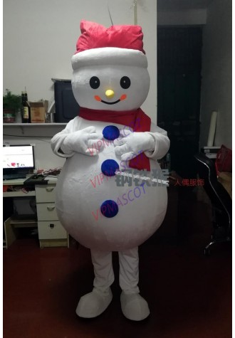 High Quality Sale Christmas Snowman Mascot Costume Christmas Party Stage Performance Mascot Costume Adult Size Free Shipping