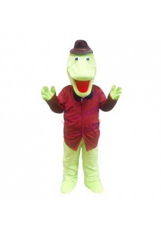 Adult Size Crocodile Mascot Costume Cartoon Character Crocodile Mascotte Outfit Suit Dress