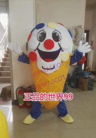 Sweet Ice Cream Cone cartoon Mascot Costume Fancy Dress Adult SIZE Suit Christmas Hanukkah Cosplay for Halloween party event