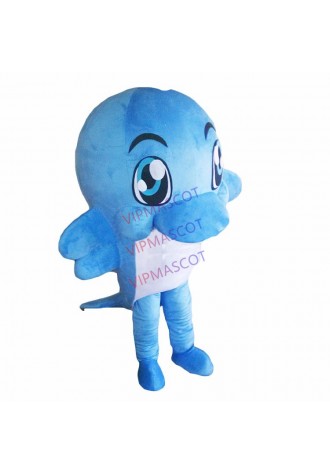 Ocean Dark Blue Dolphin Mascot Costume Fancy Dress Christmas Cosplay for Halloween party event