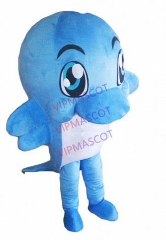 Ocean Dark Blue Dolphin Mascot Costume Fancy Dress Christmas Cosplay for Halloween party event
